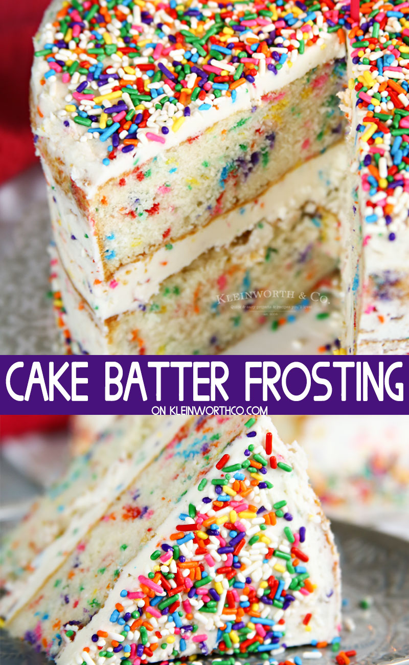 Cake Batter Frosting Recipe