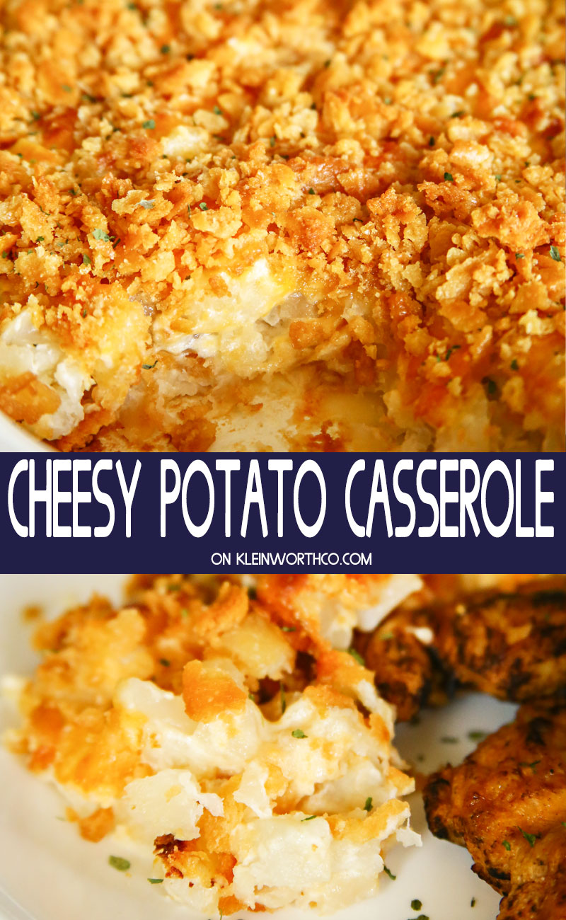 Cheesy Potato Casserole & Fire Grilled Chicken
