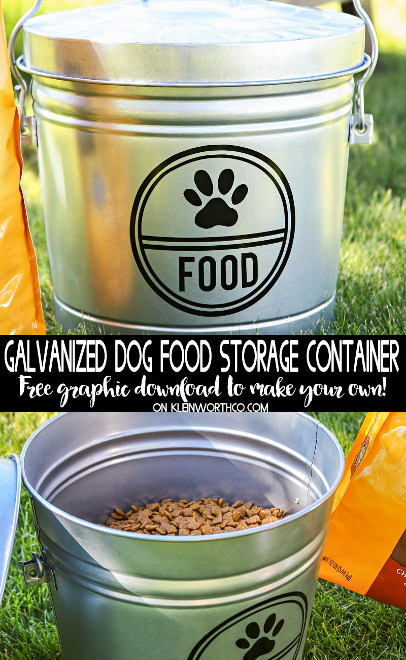 Galvanized Dog Food Storage Container