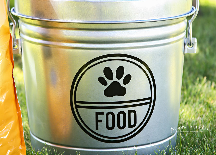 Galvanized Dog Food Storage Container