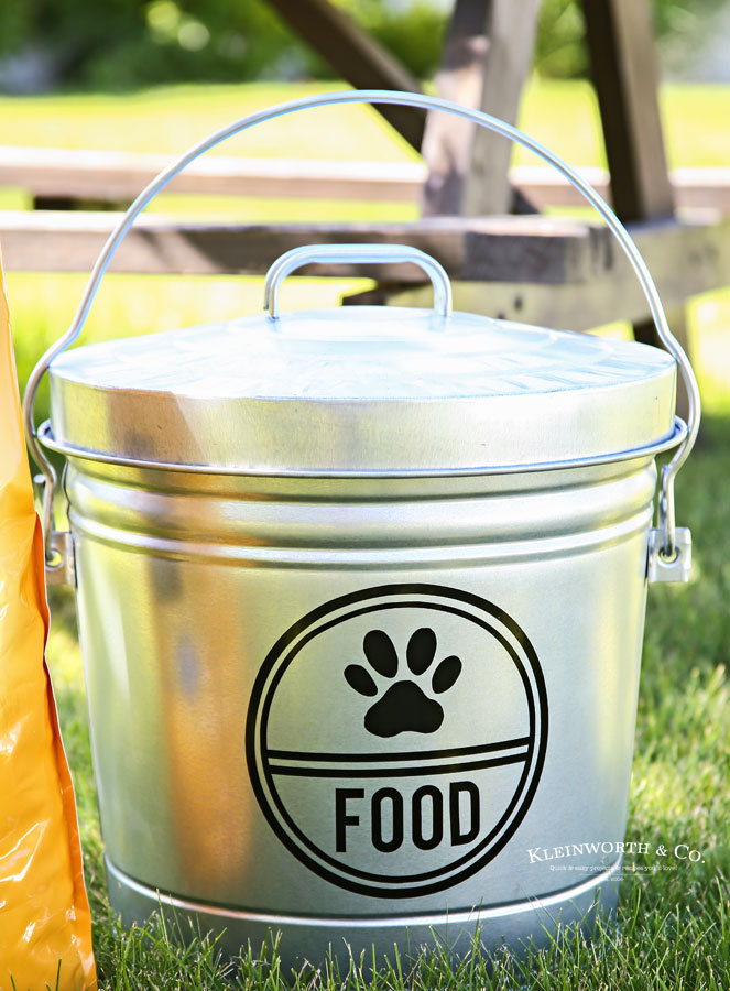 DIY Galvanized Dog Food Storage Container