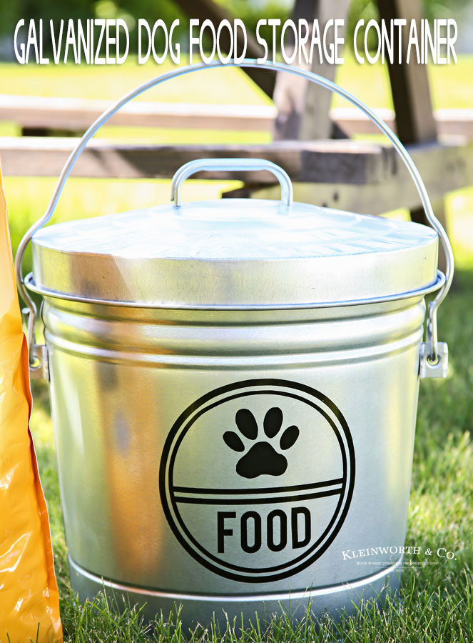 Galvanized Dog Food Storage Container