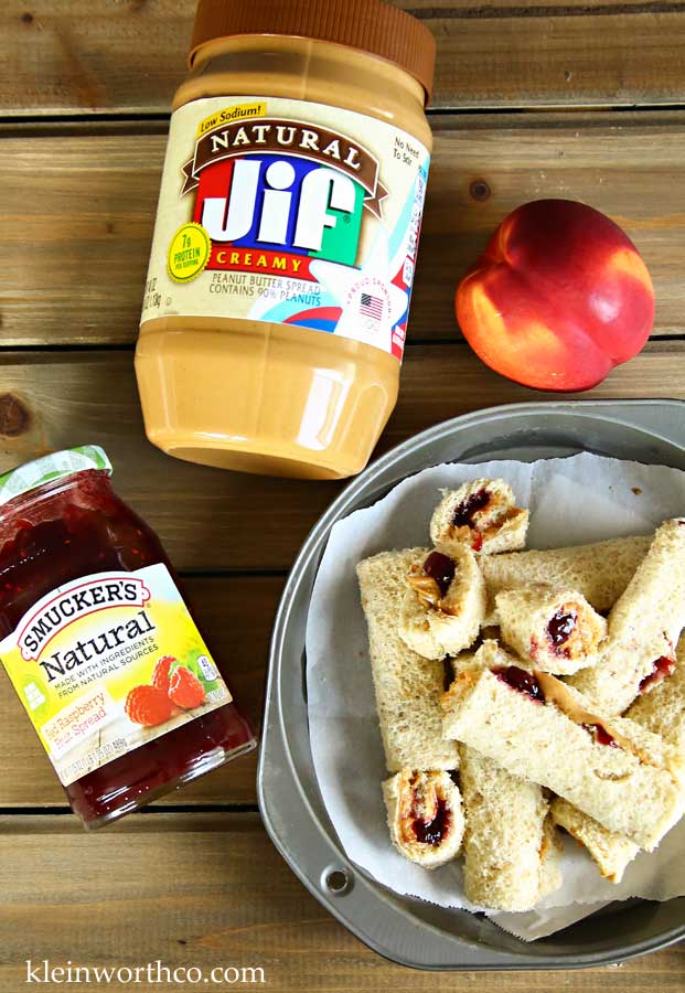 Peanut Butter & Jelly Roll-Ups - Back to School