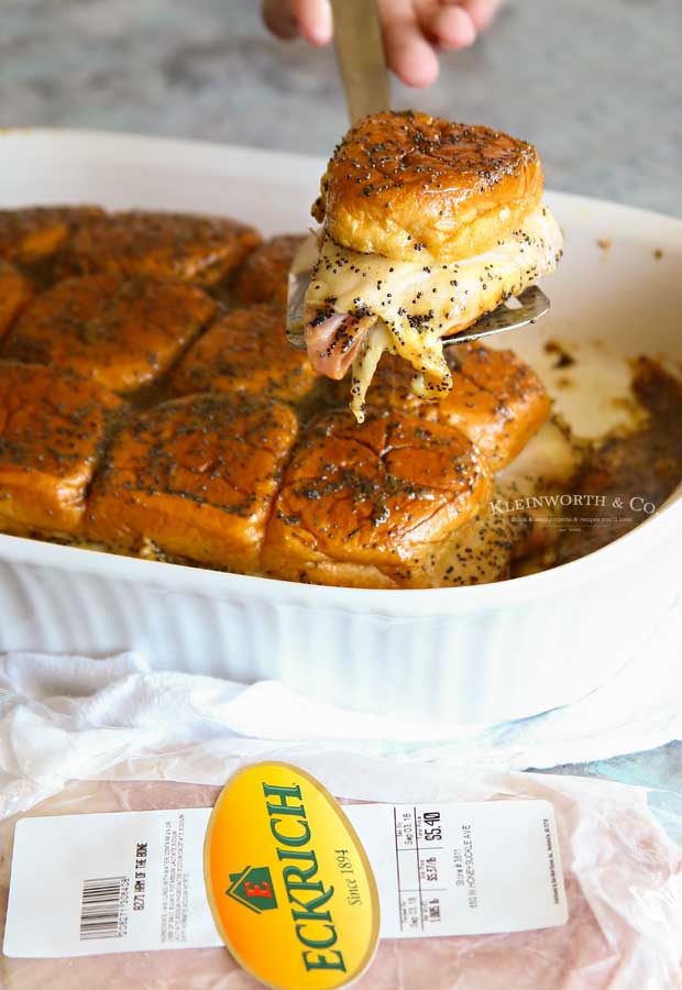 Ham and Cheese Sliders w/ Poppy Seed Sauce - I Heart Naptime