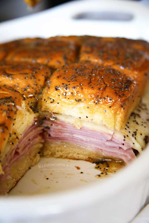 Appetizers Poppy Seed Ham and Cheese Sliders