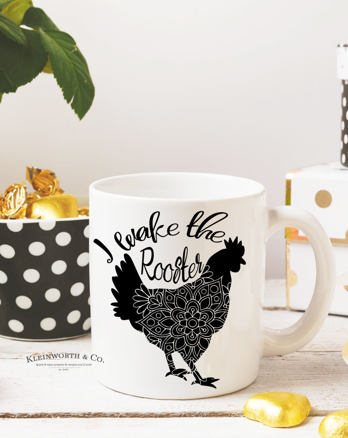 I Wake the Rooster Craft - Early Morning Cricut Project