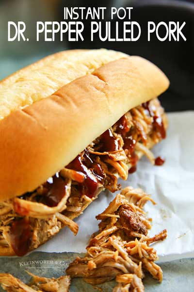 Instant Pot Dr. Pepper Pulled Pork