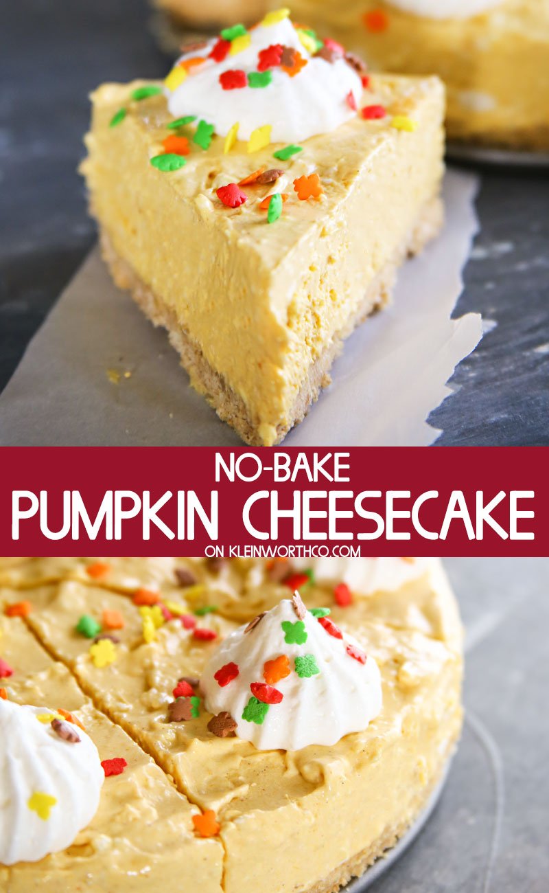 Easy No-Bake Pumpkin Cheesecake