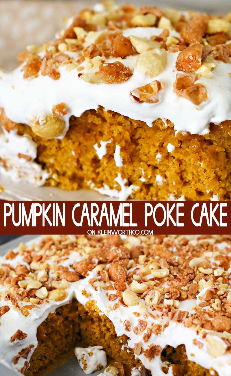 Pumpkin Caramel Poke Cake