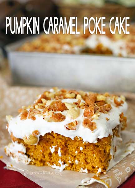 Pumpkin Caramel Poke Cake