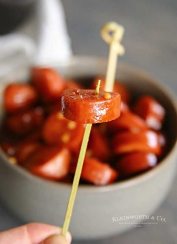 Slow Cooker Sweet & Spicy Sausage appetizer