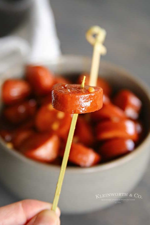 Slow Cooker Sweet & Spicy Sausage appetizer