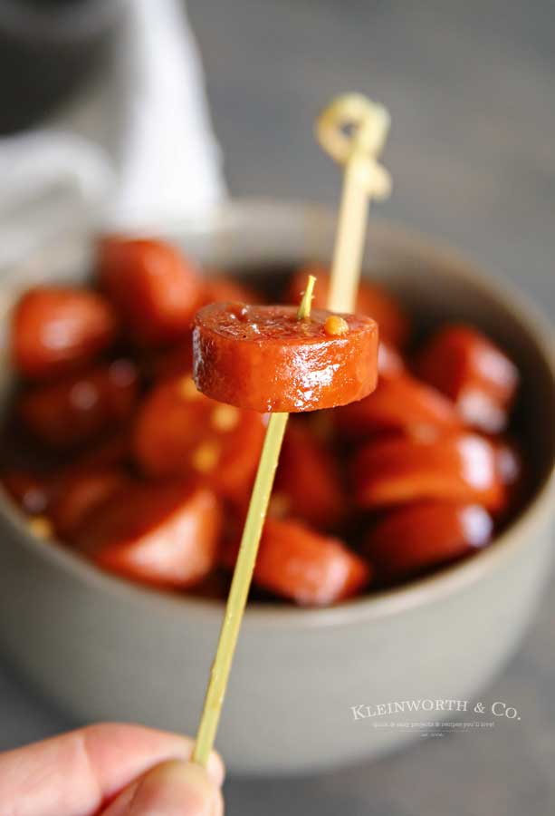 Slow Cooker Sweet & Spicy Sausage appetizer