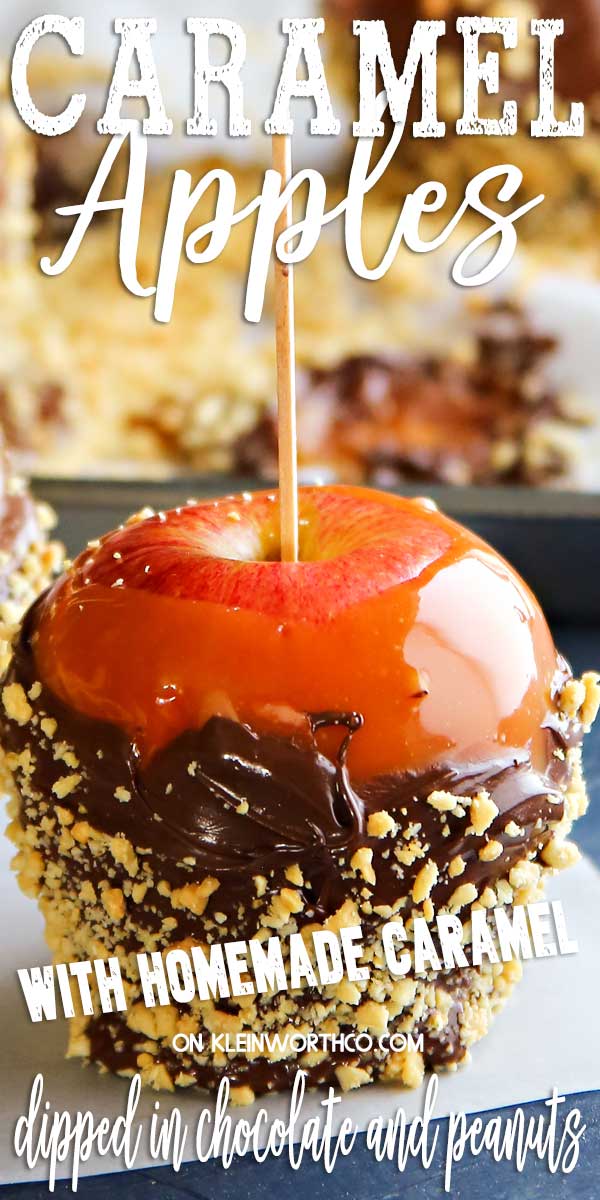 Chocolate Peanut Covered Caramel Apples