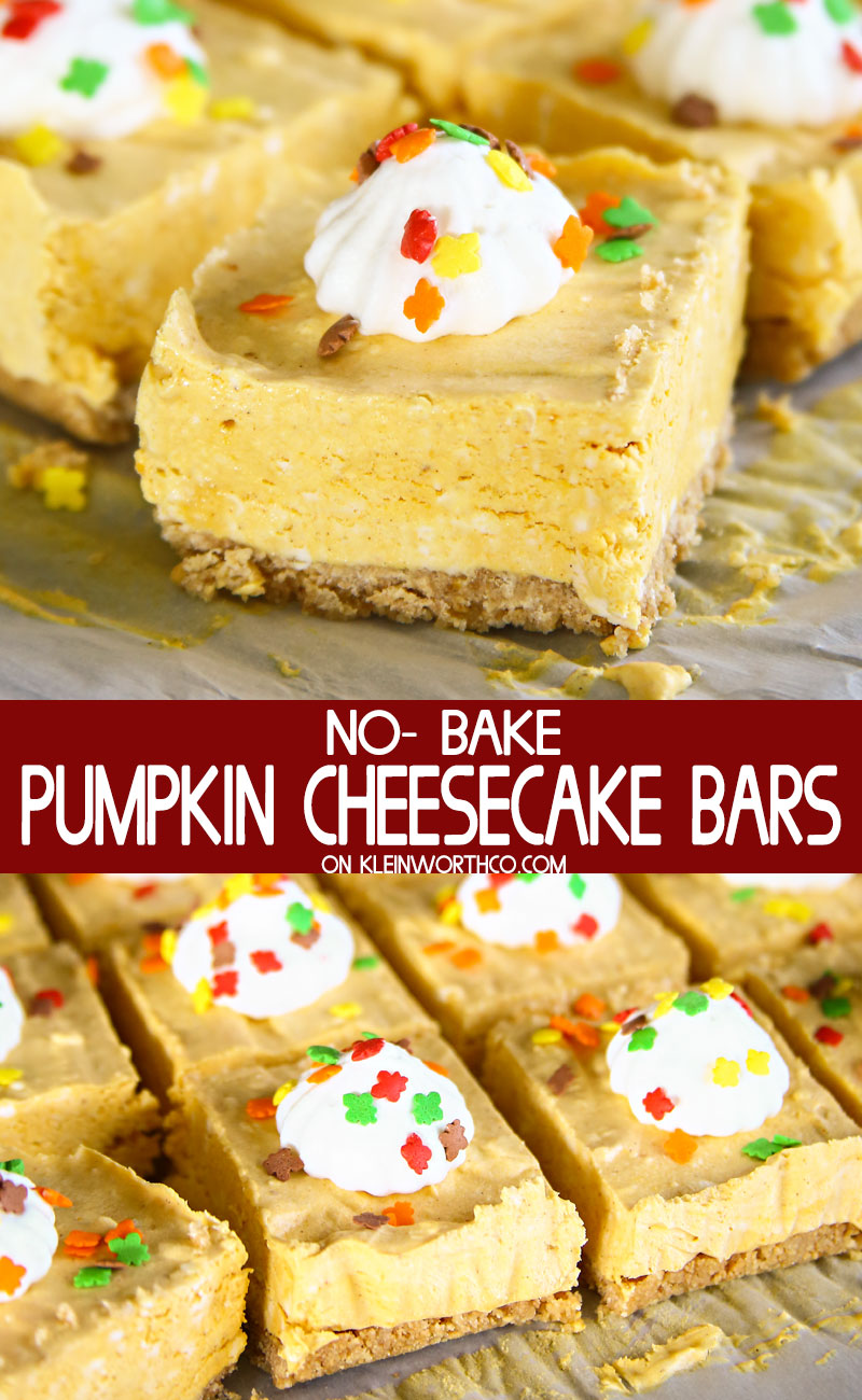 No-Bake Pumpkin Cheesecake Bars