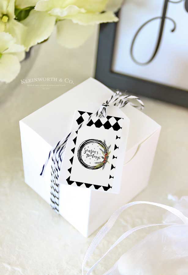 Black and White Cursive Free Printable Gift Tags - Taste of the Frontier