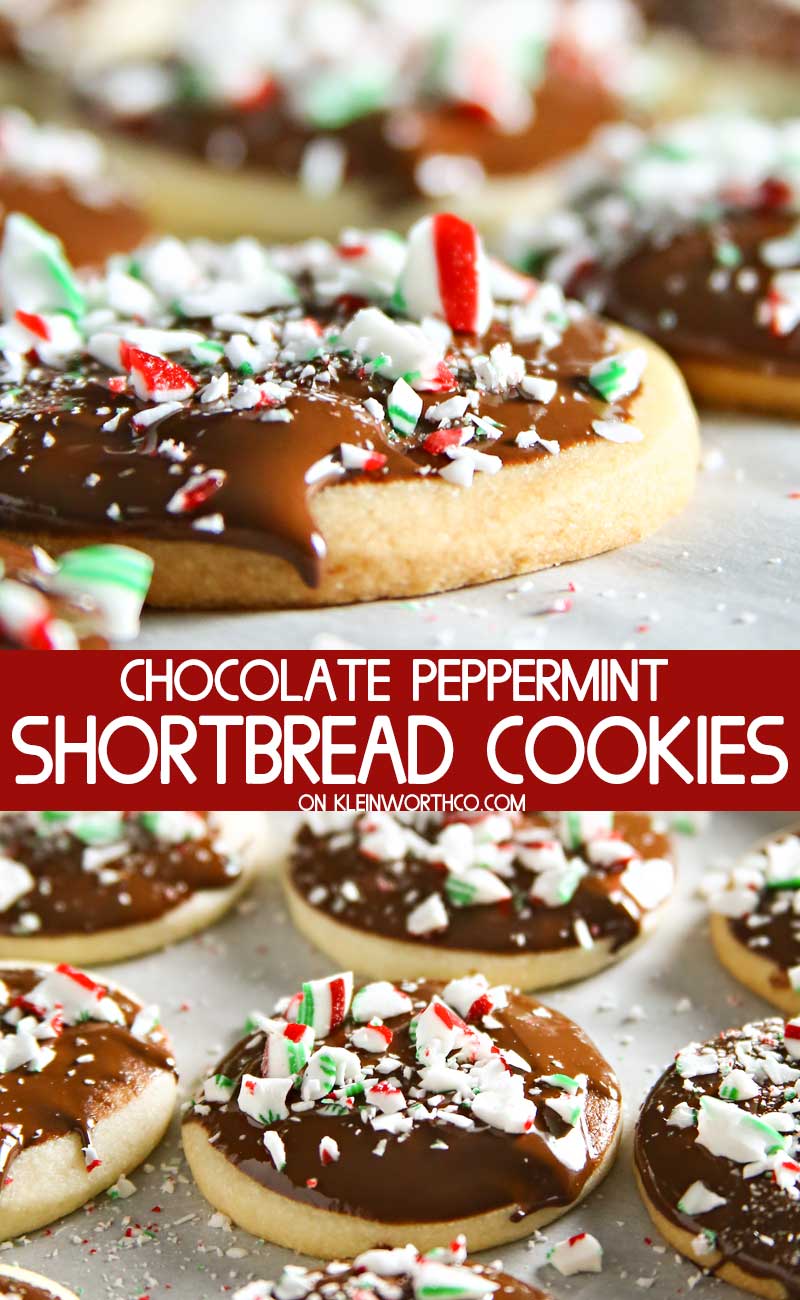 Chocolate Peppermint Shortbread Cookies - Taste of the Frontier