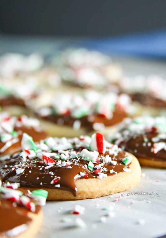 candy cane shortbread cookies