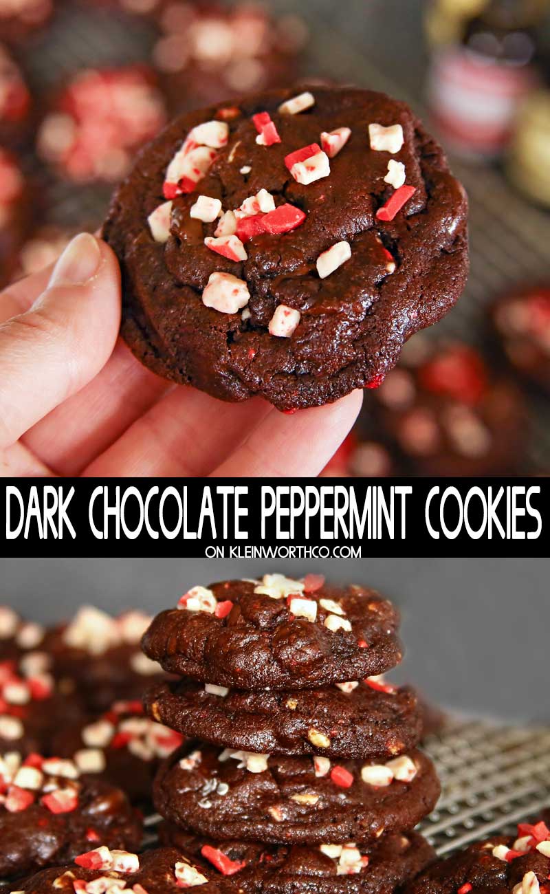 Dark Chocolate Peppermint Cookies