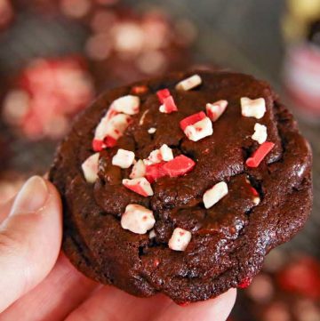 Christmas Cookies - Dark Chocolate Peppermint Cookies