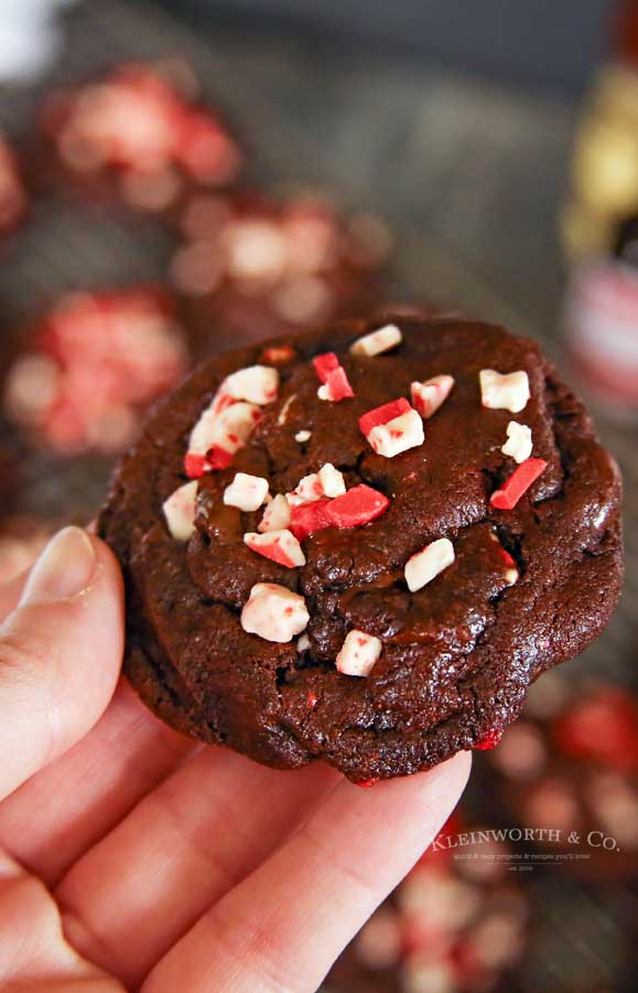 Christmas Cookies - Dark Chocolate Peppermint Cookies