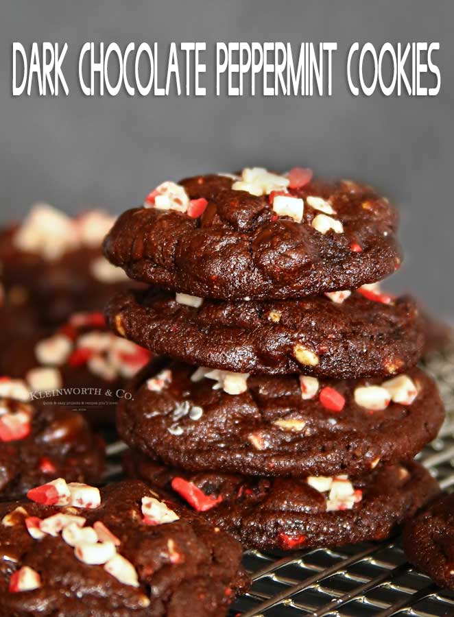 Dark Chocolate Peppermint Cookies