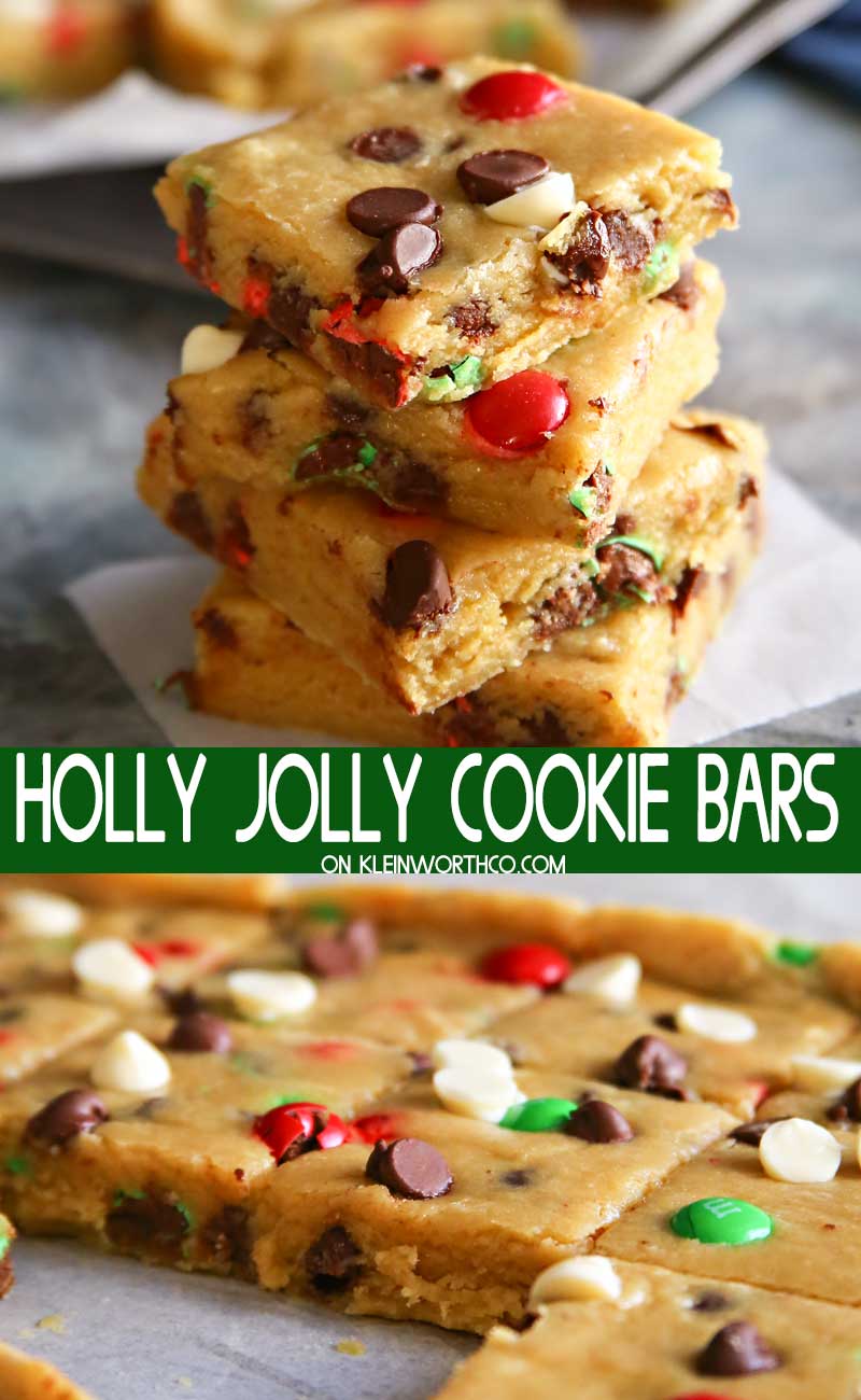 Holly Jolly Cookie Bars