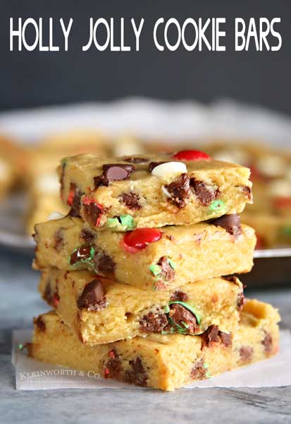 Holly Jolly Cookie Bars