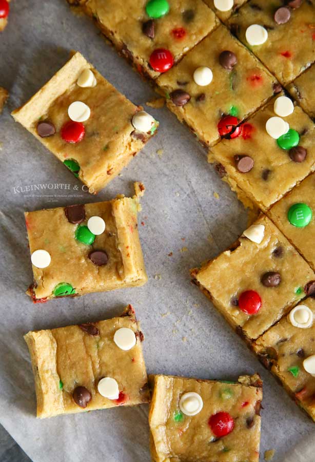 Christmas Cookie Bars - Holly Jolly Cookie Bars