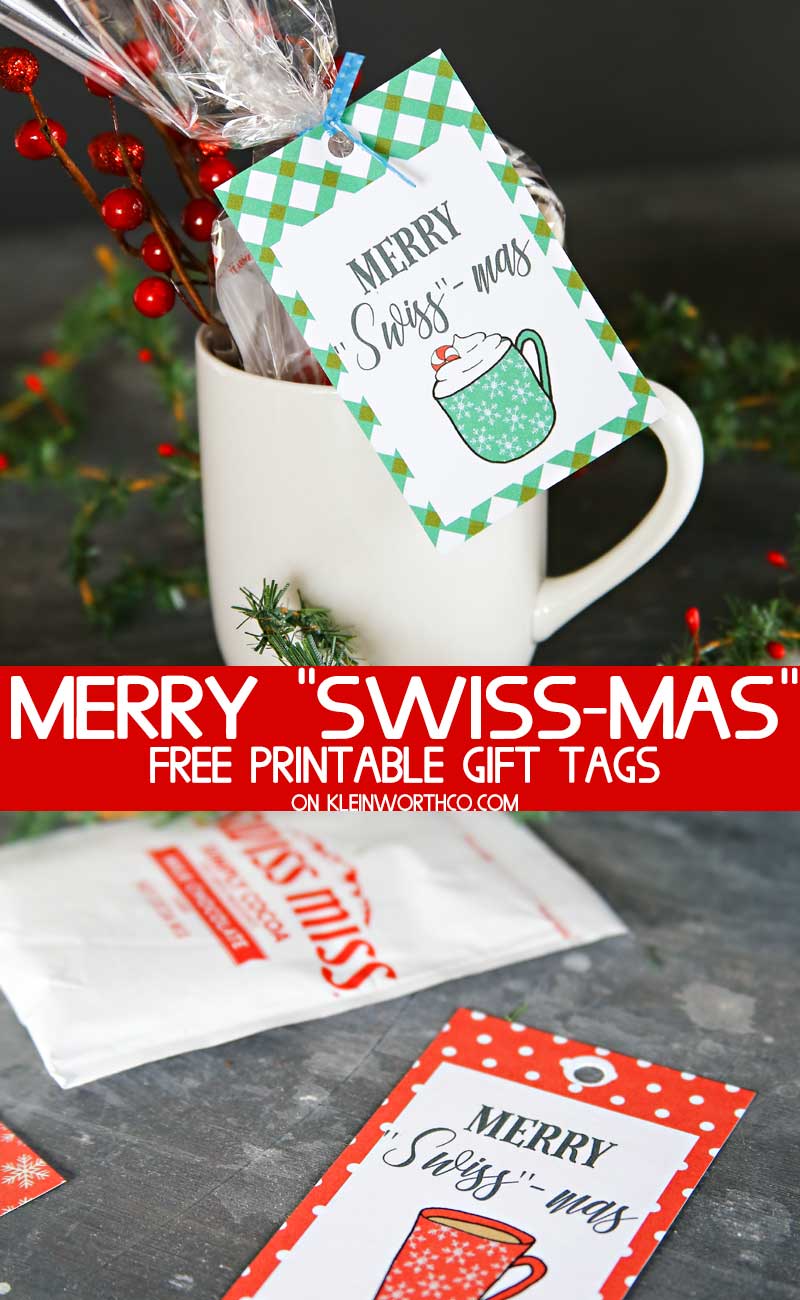Merry Swiss-Mas Free Printable Gift Tags