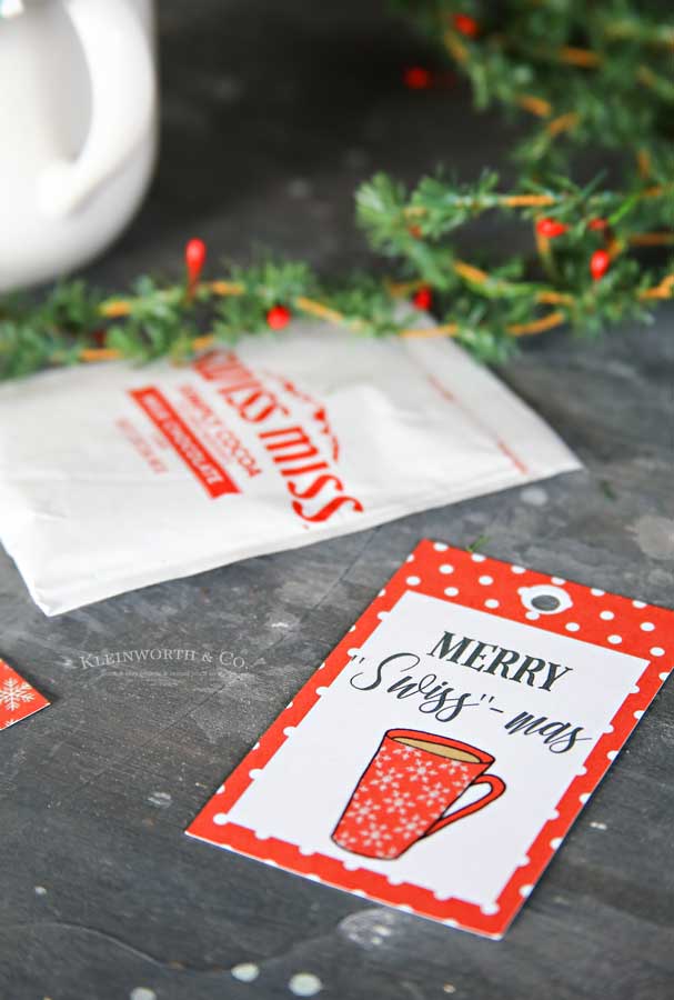 Teacher gifts - Merry Swiss-Mas Free Printable Gift Tags