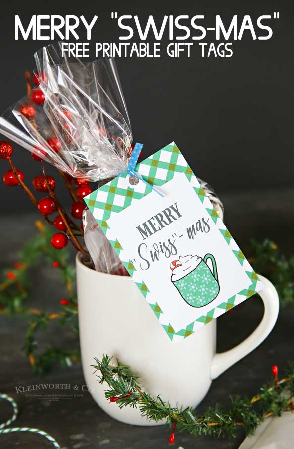 Merry Swiss-Mas Free Printable Gift Tags