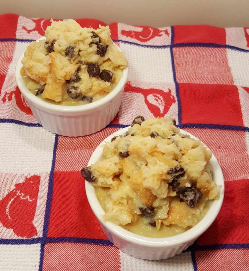 Pressure Cooker Chocolate Chip Bread Pudding