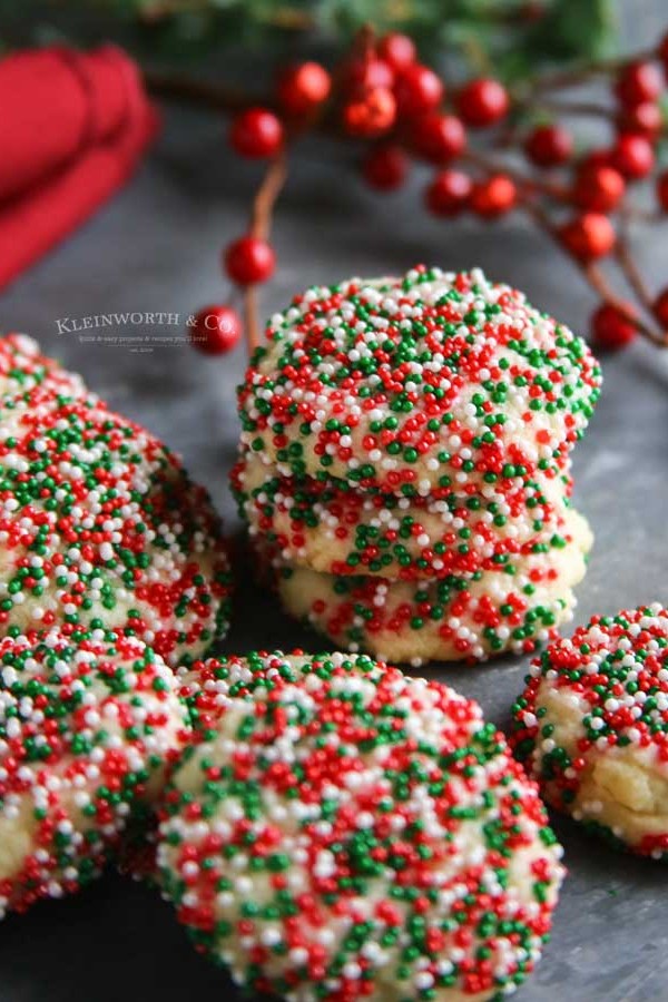how to make Christmas Sprinkle Cookies