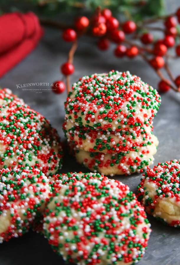 how to make Christmas Sprinkle Cookies