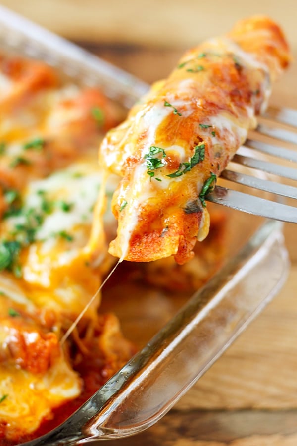 Instant Pot Chicken Enchiladas