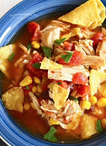 30 minute dinner - Instant Pot Chicken Tortilla Soup