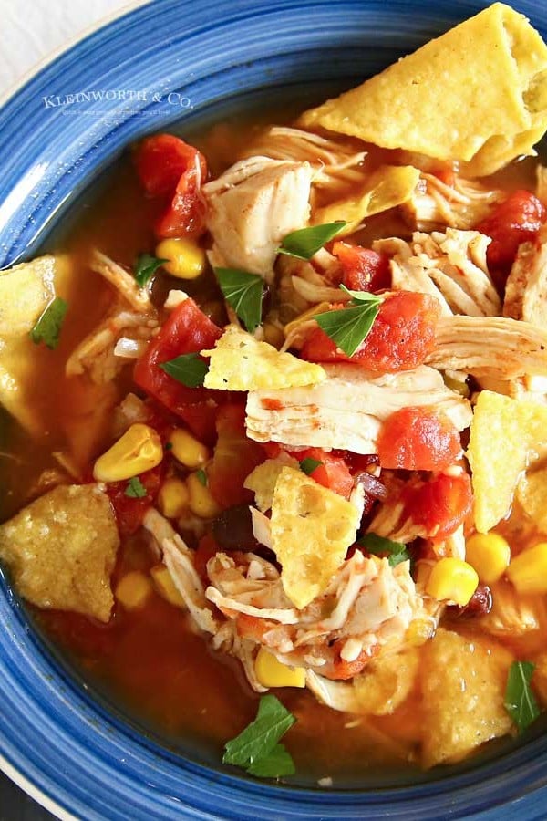 30 minute dinner - Instant Pot Chicken Tortilla Soup