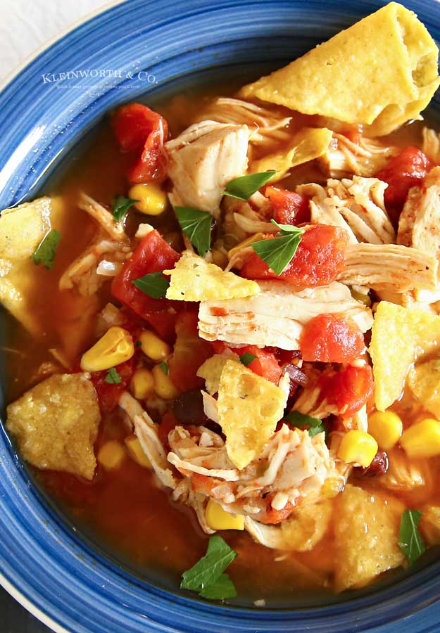 30 minute dinner - Instant Pot Chicken Tortilla Soup