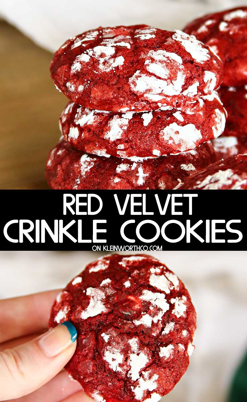 Red Velvet Crinkle Cookies