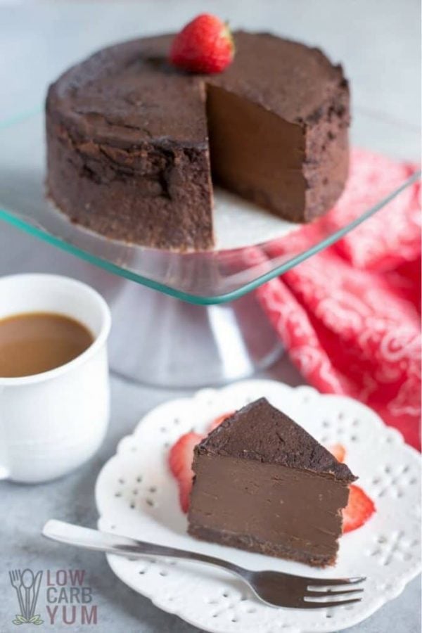 Pressure Cooker Keto Chocolate Cheesecake