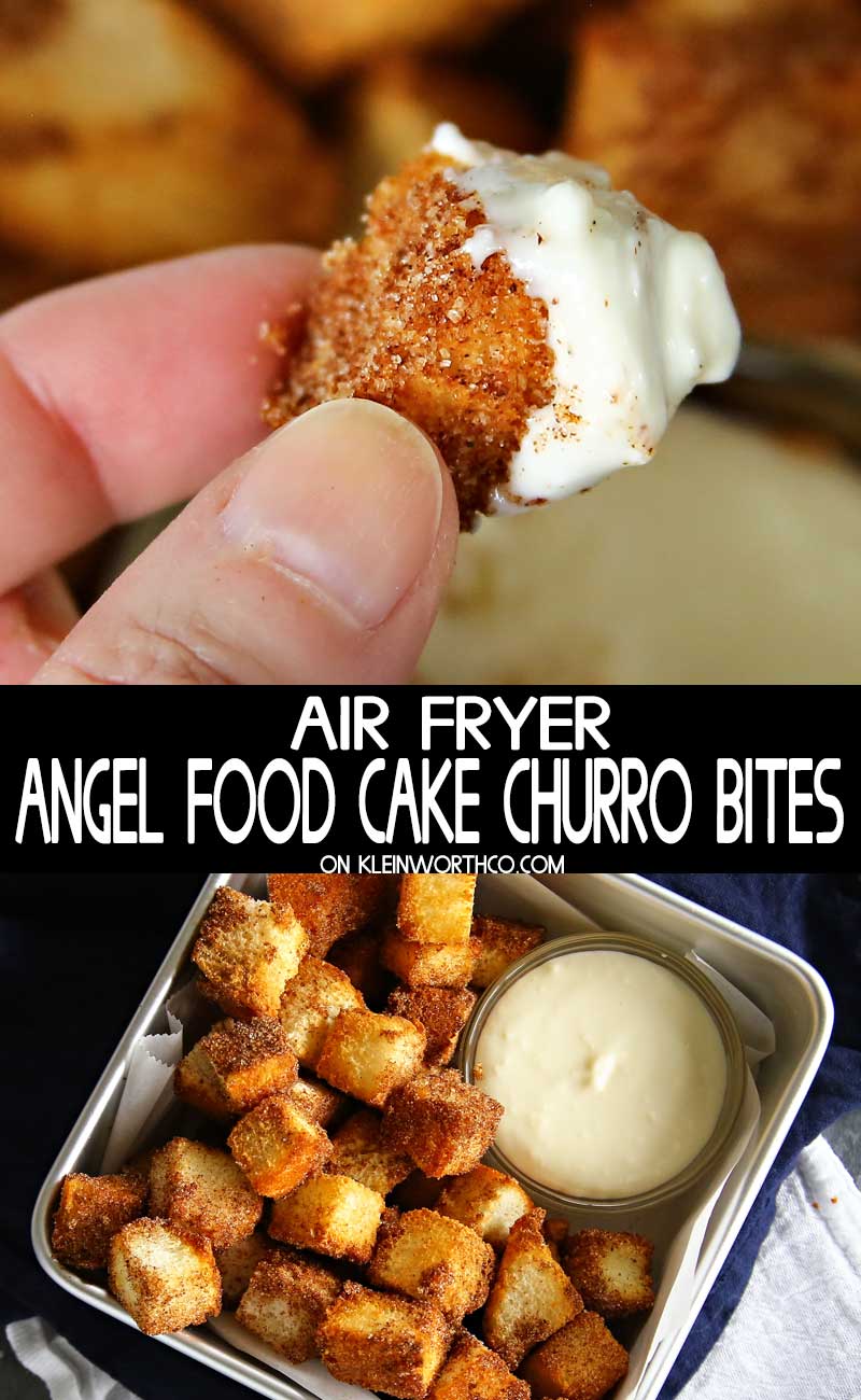 Air Fryer Angel Food Cake Churro Bites