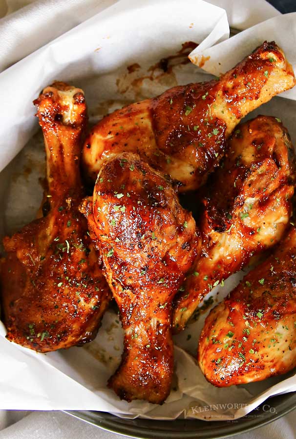 Sweet & Spicy Air Fryer Apricot Glazed Chicken Drumsticks