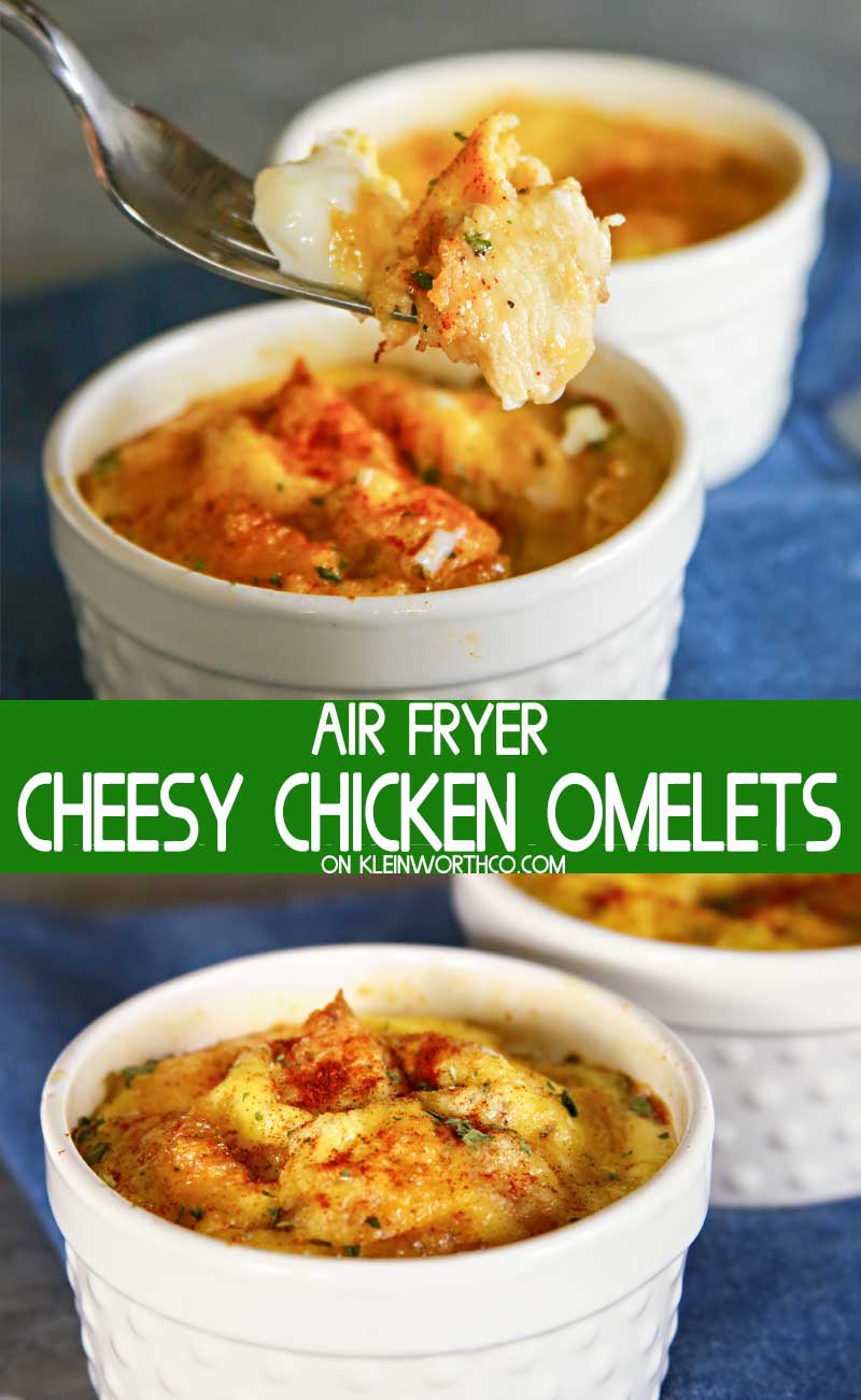 Easy Air Fried Cheesy Chicken Omelet