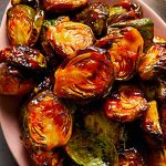 Air Fryer Brussels Sprouts with Honey Sriracha Sauce