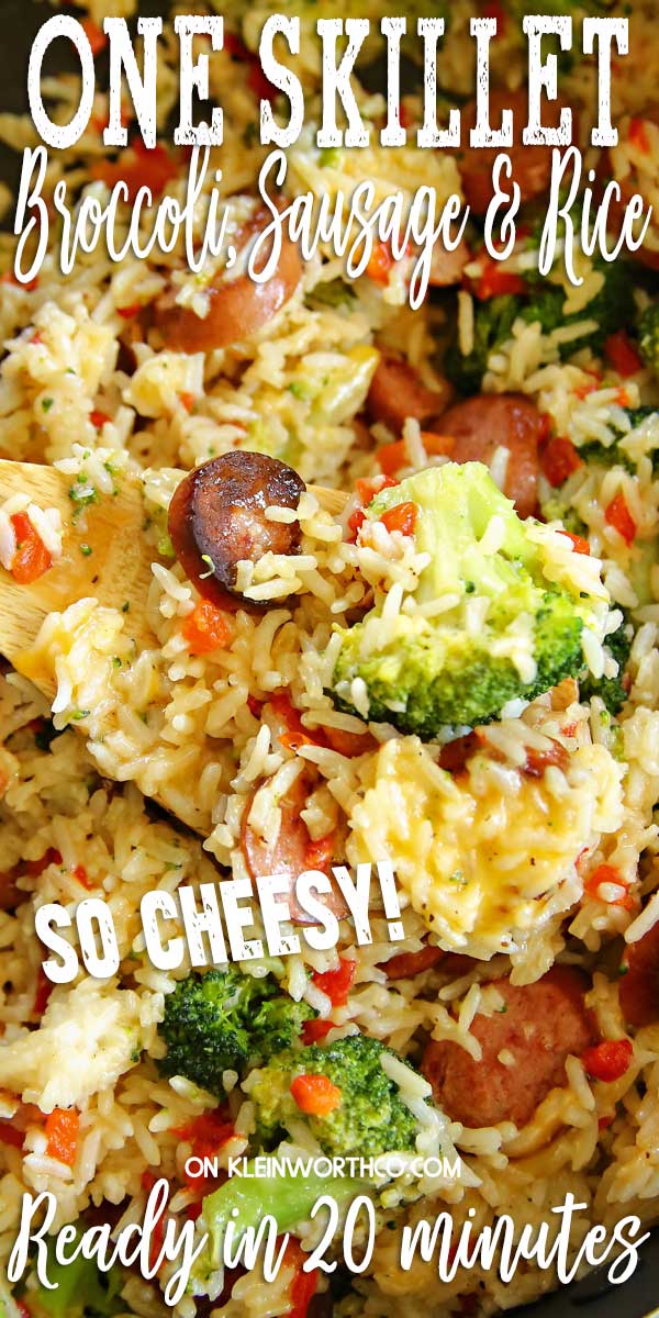 Cheesy Broccoli Sausage Skillet Dinner