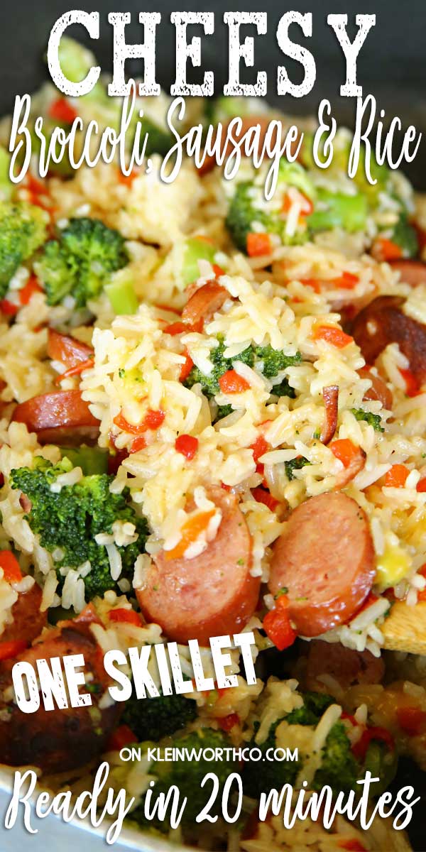 Cheesy Broccoli Sausage Skillet Dinner