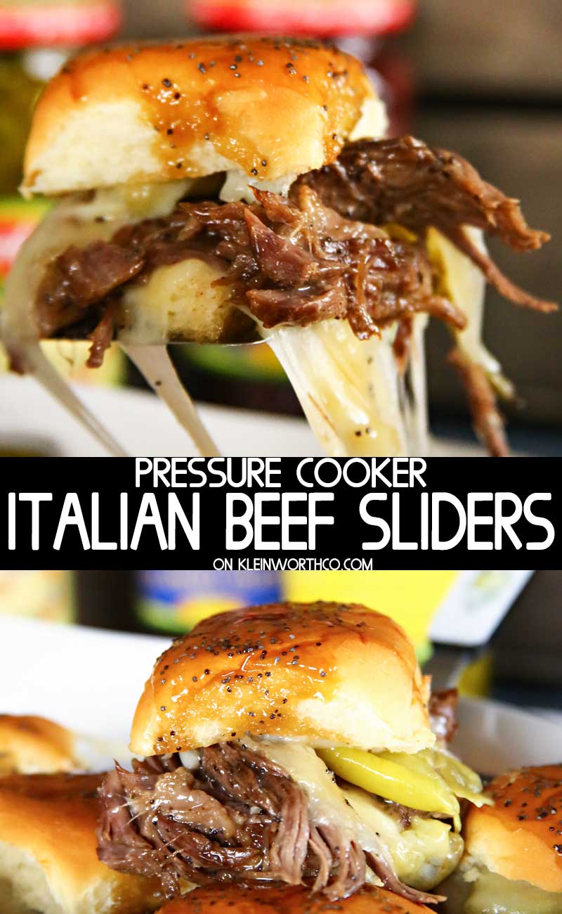 Pressure Cooker Italian Beef Sliders