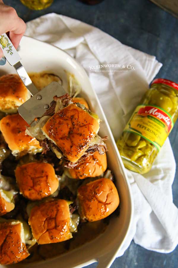 Game Day Snacks - Pressure Cooker Italian Beef Sliders