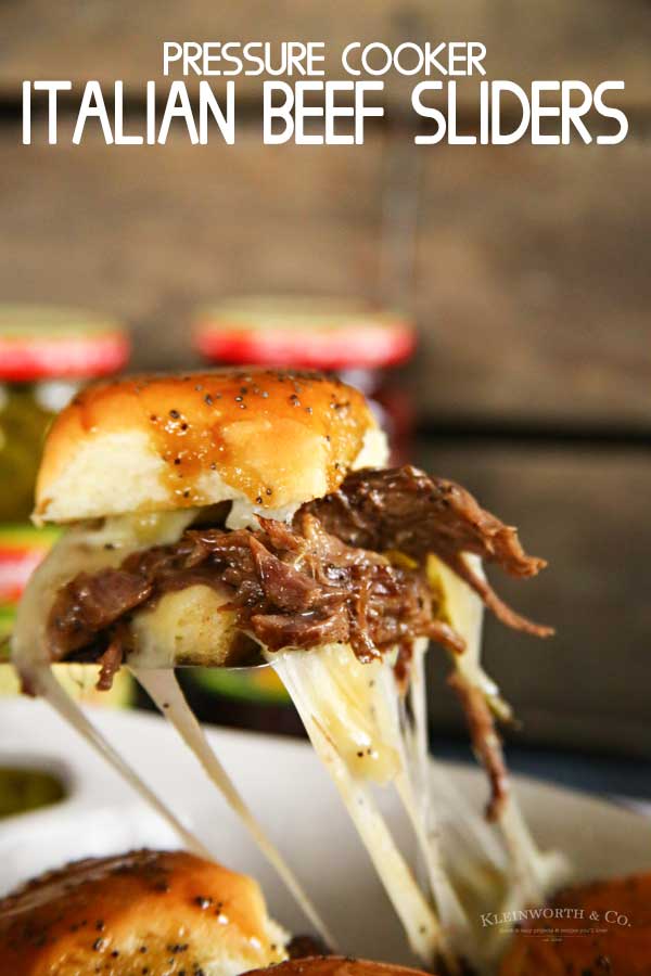 Pressure Cooker Italian Beef Sliders